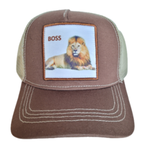 BOSS Hat Lion Trucker Baseball Cap Mesh Panel Adjustable One Size Snap Back New - £17.48 GBP