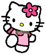 New Hello Kitty Waving Hello Counted Cross Stitch Pattern - £2.22 GBP