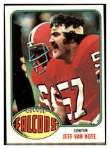 1976 Topps Jeff Van Note Atlanta Falcons Football Card VFBMC - £4.41 GBP