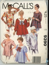 Mccall&#39;s 9390 Maternity Tops and Tie Size 10 Vintage - $4.00