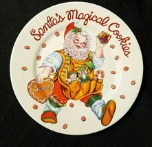Santas Magical Cookies for Santa Claus Christmas Plate Sakura Cheryl Ann Johnson - £11.18 GBP