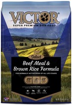 Victor Super Premium Dog Food Select Dry Dog Food Beef Meal &amp; Brown Rice 1ea/15 - £46.14 GBP