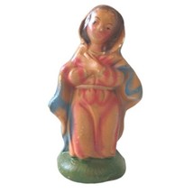 Sears Italy Mary Figure Nativity Virgin Vintage Ceramic Replacement Handpainted - £10.32 GBP