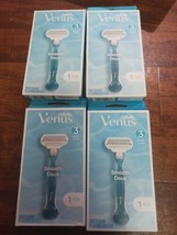 4 Packs of Gillette Venus Smooth Razor w/ (1) 3-Blade Cartridge, NEW,  - $14.84