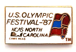 1987 US Olympic Festival North Carolina Pin NCAS Team USA Sports Collect... - $12.99