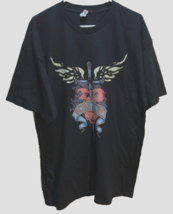 Bon Jovi Band Daggar Heart Concert Alstyle Music Rock Roll Black T-Shirt XL - $14.34