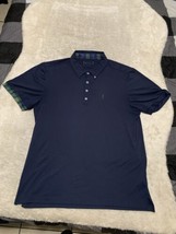 William Murray Mens Navy Blue Golf Polo Short Sleeve Large Shirt Performance  - $29.69