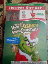 Hoilday Grinch Stole Christmas DVD and Grinch Ornament and Max KeyChain 3pc NEW - £25.05 GBP