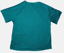 Mens Under Armour Shirt Short Sleeve Tshirt Ua The Tech Tee Teal Green Loose 4XL - £16.27 GBP
