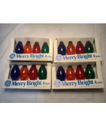 Vintage GE 16 Merry Bright Christmas Light Bulbs C9 Green Orange Blue Red - $277.99 MXN
