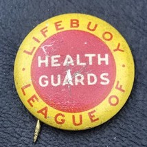 Lifebuoy League of Health Guards Lifeguards Beach Vintage Pin Button Pinback - £7.86 GBP