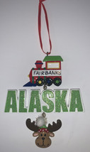 Christmas Ornament Santa&#39;s Pen JKC Fairbanks Alaska Train Moose 4” - £7.75 GBP