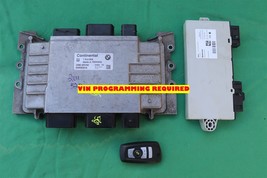 11-12 BMW 528i F10 N52 Ecu Dme Cas4 MSV90 Engine Computer Module & Fob 7613806 