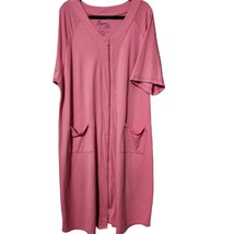 Dreams Co House 1X Pink Maxi House Dress Zipper Closure - $20.35