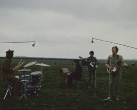 The Beatles Ringo On Drums John Paul George Filming In Field 16X20 Canvas Giclee - £55.12 GBP