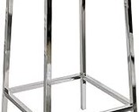 Safari Collection Silver Foil Cowhide Upholstered Bar Stool With Stainle... - $479.99