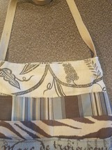 Fabric Burlap ~ Shoulder Bag ~ Purse ~ Multicolor ~ Unique Design ~ 10&quot; x 12.5&quot; - £18.22 GBP