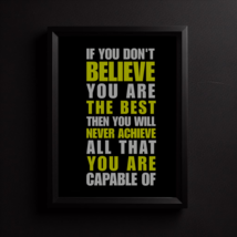 Believe To Achieve Best Quotes Inspiring Quotes Prints Home Decor Printa... - £3.98 GBP