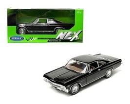 Chevrolet Impala (1965) SS 396 1/24 Scale Diecast Metal Model - BLACK - With BOX - £29.26 GBP