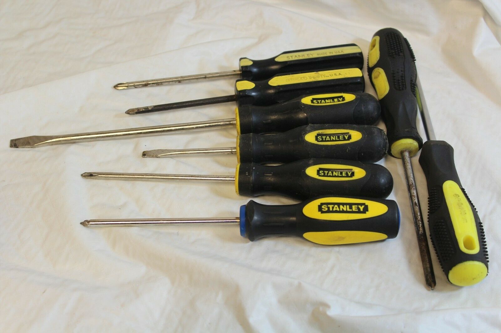 Stanley Vintage 6 Piece Screwdriver Set USA Slotted And Phillips Thrifty + Extra - £15.79 GBP