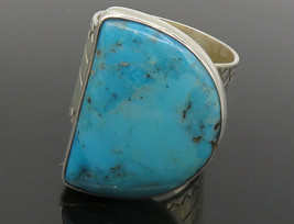 DTR JAY KING 925 Silver - Turquoise Etched Band Cocktail Ring Sz 7 - RG14141 - £54.09 GBP