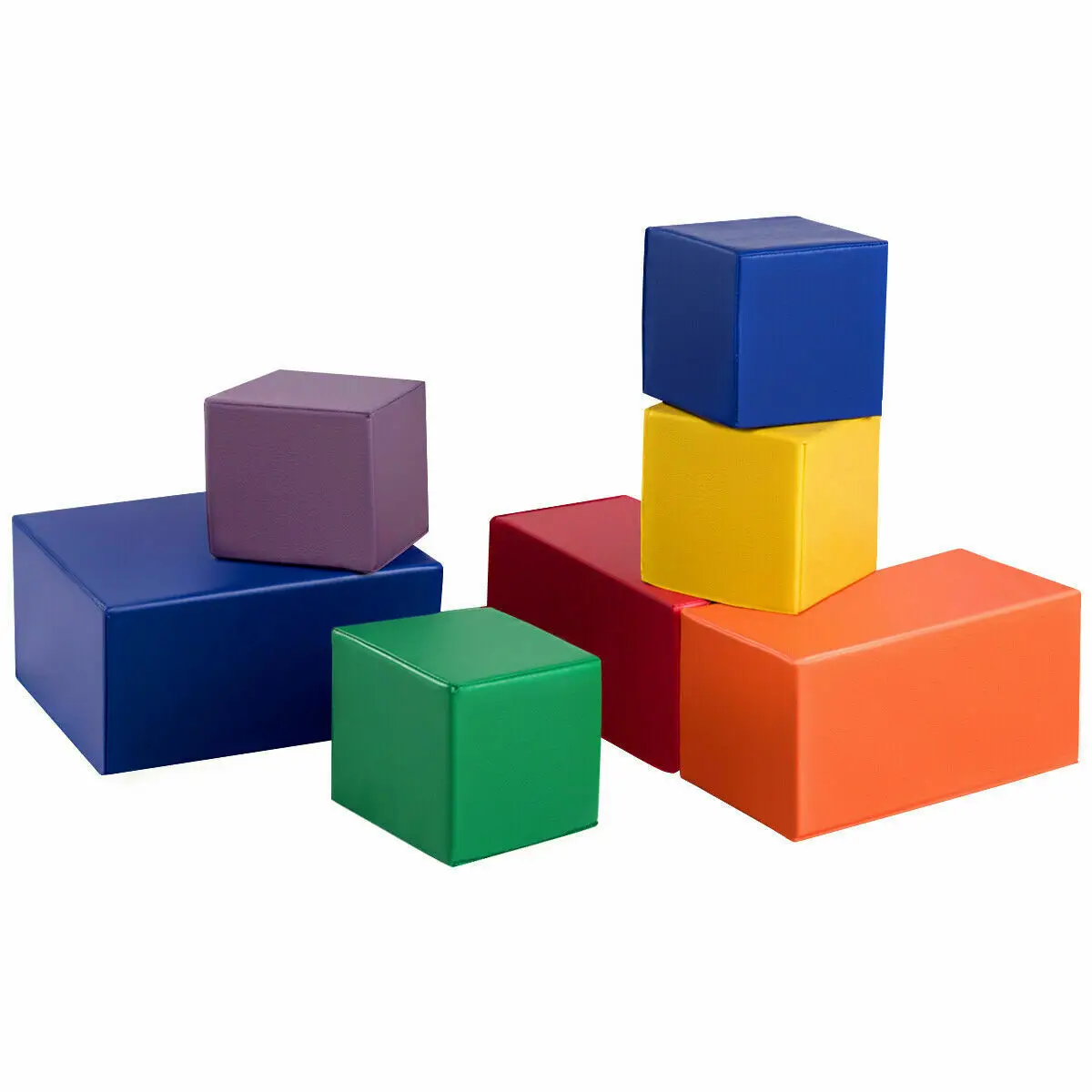 7-Piece Set PU Foam Big Building Blocks Colorful Soft Blocks Play Set For Kid - £122.28 GBP