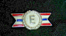 Vintage Sterling Silver World War II Army/Navy &quot;E&quot; Award Production Pin-P75 - £14.49 GBP