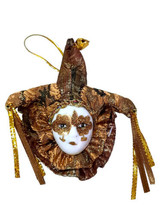 Jester Brown Gold Magnet New Orleans Mardi Gras Party Favor Ornament - £4.18 GBP