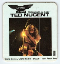 Ted Nugent 1981 Backstage Pass Grand Center Heavy Metal Hard Rock Cloth ... - £22.75 GBP