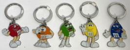 Lot of 5 M&amp;M&#39;s Mars Character Metal Keychain Orange, Yellow, Blue, Green... - £38.64 GBP