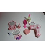 Pretend Play Disney Princess Pink Vanity Accessories Hair dryer, ring, m... - £12.36 GBP