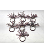 Pier 1 Imports Glass Bead Napkin Rings, Tasseled Dining Table Holders - ... - $21.76