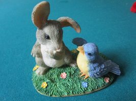 Charming Tails by Fitz &amp; Floyd Figurine A Little Bird Told ME 3 X 3 1/2 - £20.04 GBP