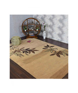 Glitzy Rugs 9 x 12 ft. Floral Hand Tufted Wool Rectangle Area Rug Light ... - $533.45
