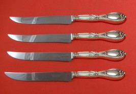 Victoria by Frank Whiting Sterling Silver Steak Knife Set 4pc Texas Sized Custom - £228.70 GBP