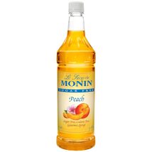 Monin Sugar-Free Peach, 33.8-Ounce Plastic Bottle (1 Liter Bottle) - £13.65 GBP