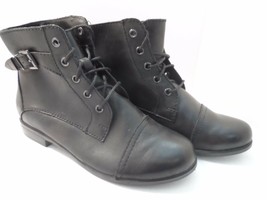Madeline Stuart Women&#39;s 6&quot; Leather Fashion Boot Black Size 7M - $21.37