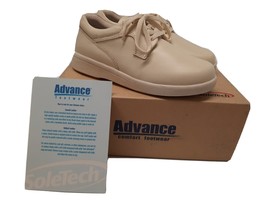 NEW Advance Comfort Tie Soletech e3736 Womens Shoes Bone 5w LEATHER - £77.85 GBP