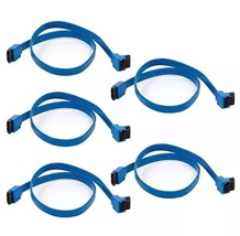 5-Pack 18” SATA III Cables Straight to Straight Angle SSD HDD Hard Drive... - $5.82