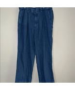 Haggar Blue Relaxed Fit Jeans with Pleated Front - $13.44 CAD