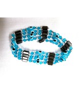 TURQUOISE BLUE EVIL EYE & MAGNETIC HEMATITE BEAD STRAND WRAP BRACELET NE... - €6,00 EUR TURQUOISE BLUE EVIL EYE & MAGNETIC HEMATITE BEAD STRAND WRAP BRACELET NE... - €6,00 EUR