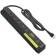 Heavy Duty Metal Power Strip 20 Amp, High Amp Surge Protector 6 Outlet, 20A Powe - £61.86 GBP