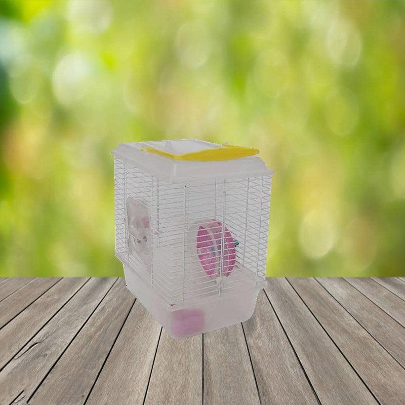 Primary image for Golden Silk Bear Hamster Palace: Portable Cage with Heightened Plastic Cover and