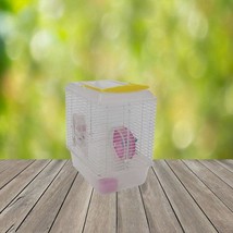 Golden Silk Bear Hamster Palace: Portable Cage with Heightened Plastic C... - $26.95