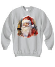 Vintage Santa Ringing Bell Retro head christmas Sweatshirt - Sweatshirt - £23.70 GBP+