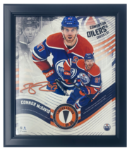 Connor McDavid Framed Edmonton Oilers 15&quot; x 17&quot; Game Used Puck Collage L... - £212.22 GBP