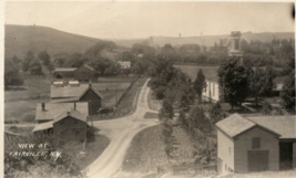 Fairville New York Church Aerial View Homes Real Photo Postcard - £14.72 GBP