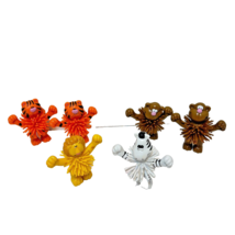 Vintage Lot 6 Koosh Toy Rubber Zoo Animal Action Figures Tiger Lion Bear Zebra - £8.05 GBP