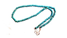 Natural Turquoise Gemstone 5mm Beads Single 16&quot; long String for men &amp; Woman - £80.03 GBP