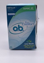 O.B. Organic Super Unscented 40 Tampons Silk Touch Smooth Insertion Dama... - £10.85 GBP
